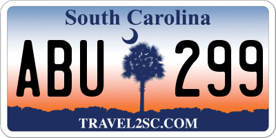 SC license plate ABU299