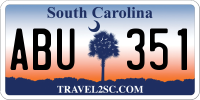 SC license plate ABU351