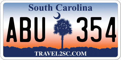 SC license plate ABU354
