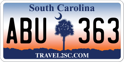 SC license plate ABU363