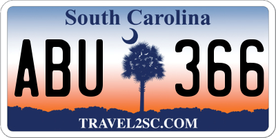 SC license plate ABU366
