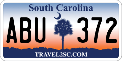 SC license plate ABU372