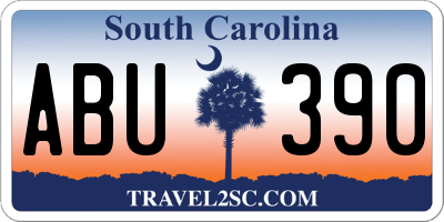 SC license plate ABU390