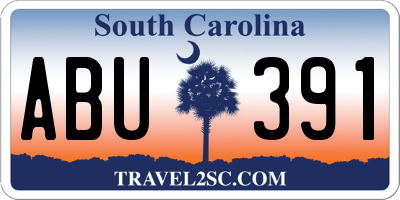 SC license plate ABU391