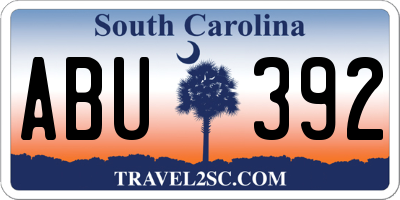 SC license plate ABU392