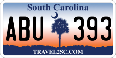 SC license plate ABU393