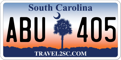 SC license plate ABU405