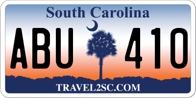SC license plate ABU410