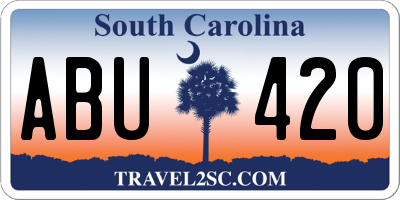 SC license plate ABU420