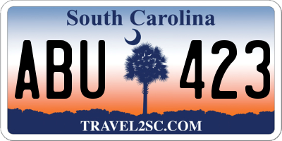 SC license plate ABU423