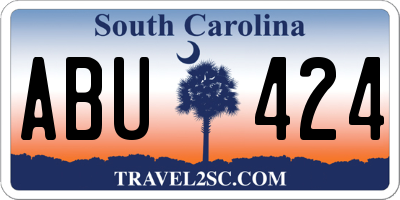 SC license plate ABU424
