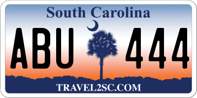 SC license plate ABU444