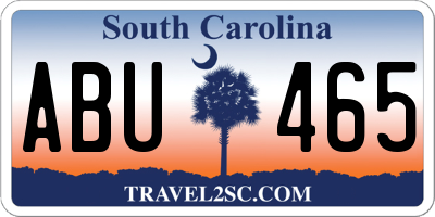 SC license plate ABU465