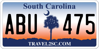SC license plate ABU475