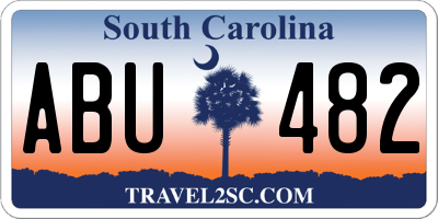 SC license plate ABU482