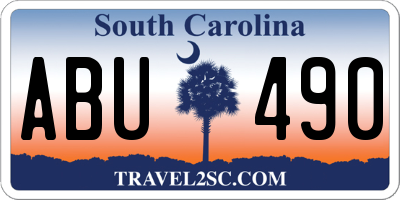 SC license plate ABU490