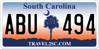 SC license plate ABU494