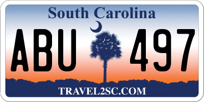 SC license plate ABU497