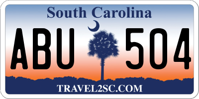 SC license plate ABU504