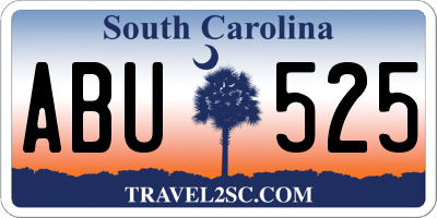 SC license plate ABU525