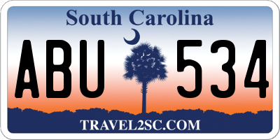 SC license plate ABU534