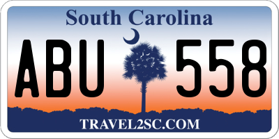 SC license plate ABU558