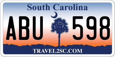 SC license plate ABU598