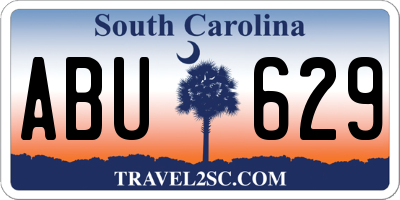 SC license plate ABU629