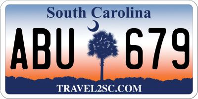 SC license plate ABU679