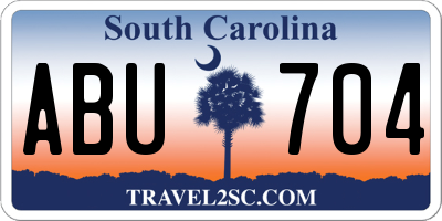 SC license plate ABU704
