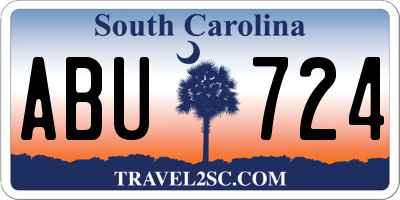 SC license plate ABU724