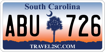 SC license plate ABU726