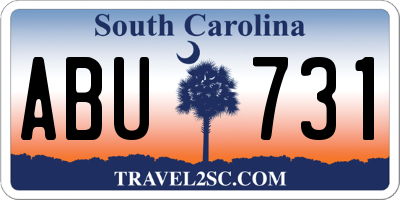 SC license plate ABU731