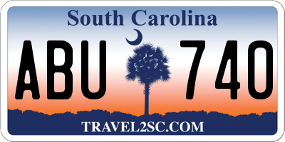 SC license plate ABU740