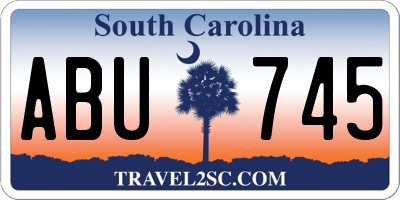 SC license plate ABU745