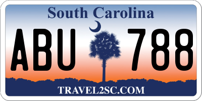 SC license plate ABU788