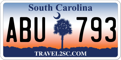 SC license plate ABU793