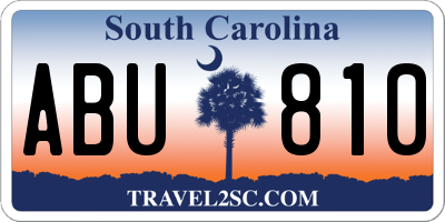SC license plate ABU810