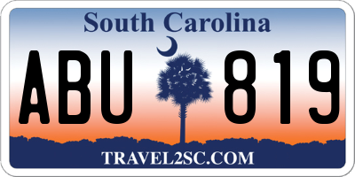 SC license plate ABU819