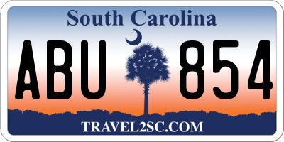 SC license plate ABU854