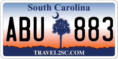 SC license plate ABU883