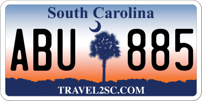 SC license plate ABU885