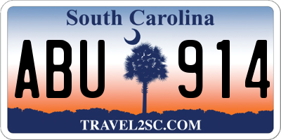 SC license plate ABU914