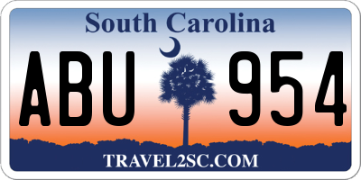 SC license plate ABU954