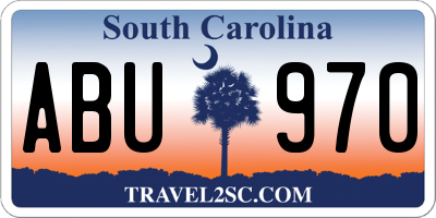 SC license plate ABU970