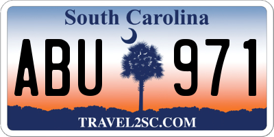 SC license plate ABU971