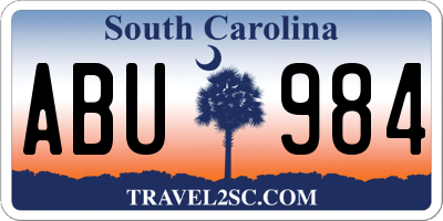 SC license plate ABU984
