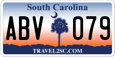 SC license plate ABV079