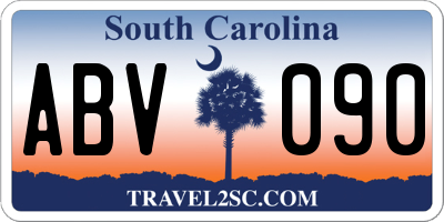 SC license plate ABV090
