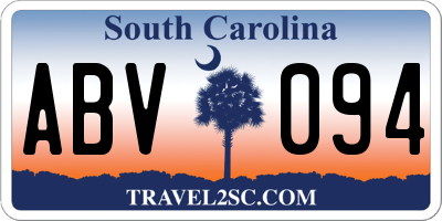 SC license plate ABV094